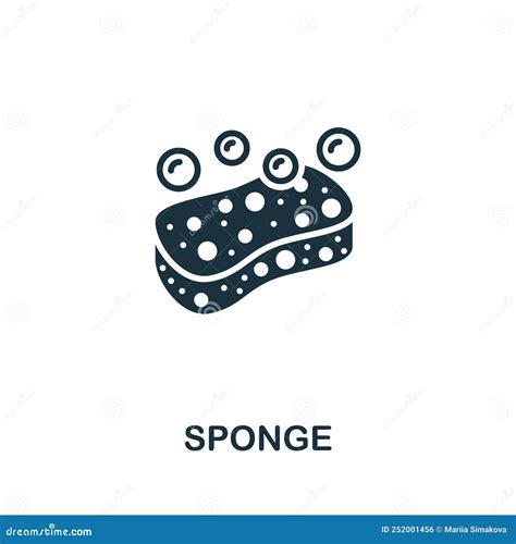 Sponge Icon Monochrome Simple Line Housekeeping Icon For Templates