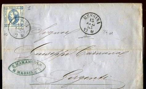 Italia Regno 1863 15 Cent Litografico Su Lettera Da Catawiki