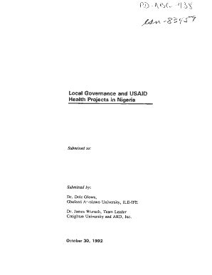 Fillable Online pdf usaid Local Governance and USAID Health Projects in ...