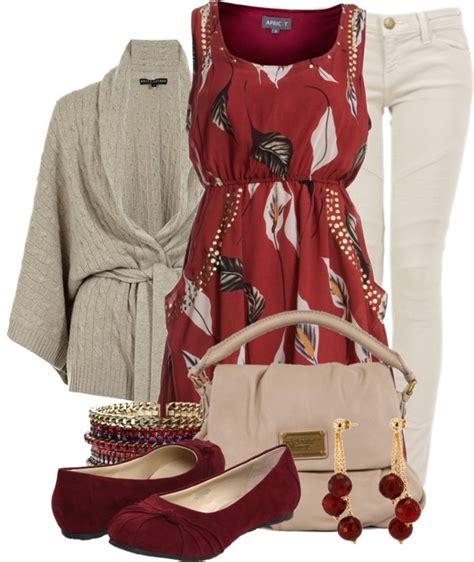 Red And Cream Outfit By Leilani Almazan On Polyvore Fashion Types