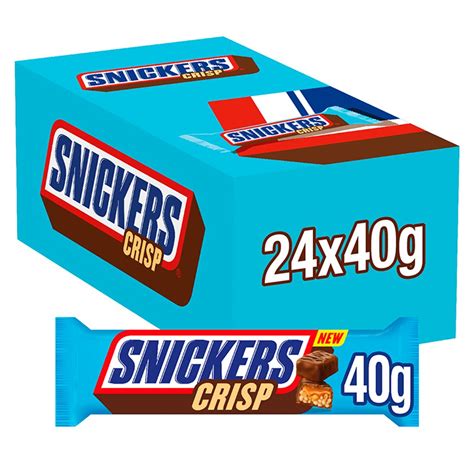 Snickers Crisp Chocolate Bar 2 X 20g Pack Of 24 British Chocolate