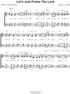 Let S Just Praise The Lord Sheet Music Arrangements Available