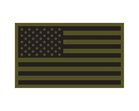 U S Flag Subdued Emb Decal