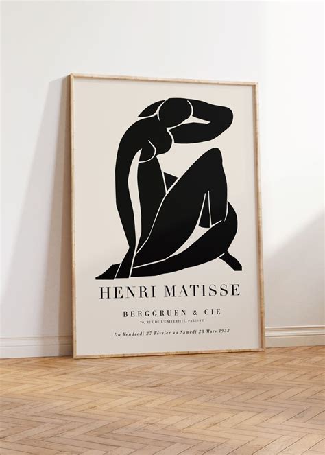 Matisse Print Henri Matisse Nude Woman Exhibition Art Neutral Beige