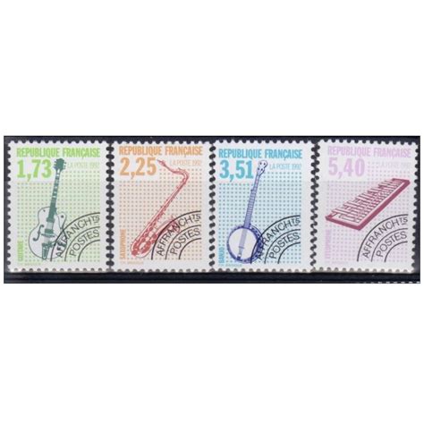 Timbres France Préoblitérés Yvert 224 227 Instruments de musique série