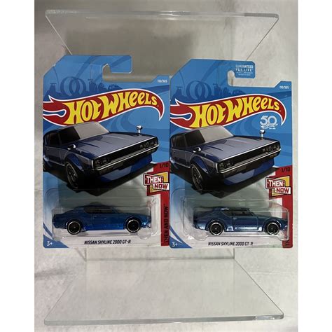 Hot Wheels NISSAN SKYLINE 2000 GT R 2018 THEN AND NOW 1 OF 10 Blue Shopee Thailand