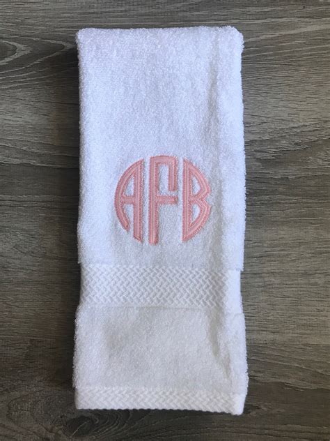 Monogrammed Hand Towel - Etsy