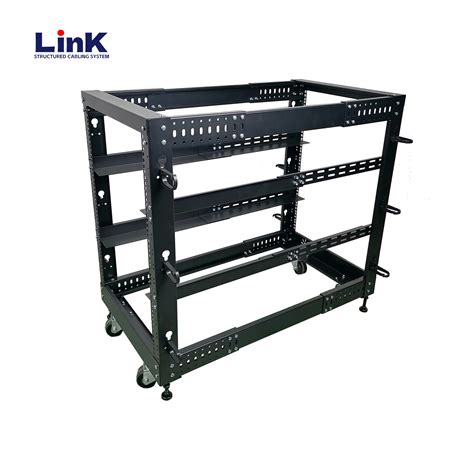 Open Frame Server Rack 23′′ 40′′ Adjustable Depth 4 Post Av Rack With