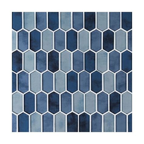 Boathouse Blue Picket 8mm Mosaic Wall Tile Sample The Rta Store