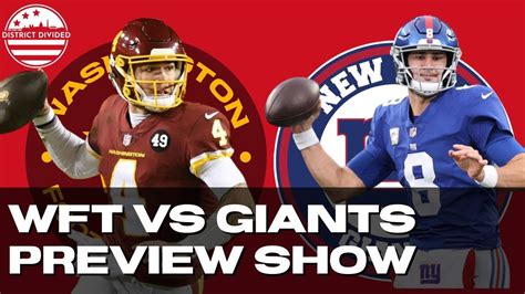 New York Giants Washington Football Team Preview Show Keys To