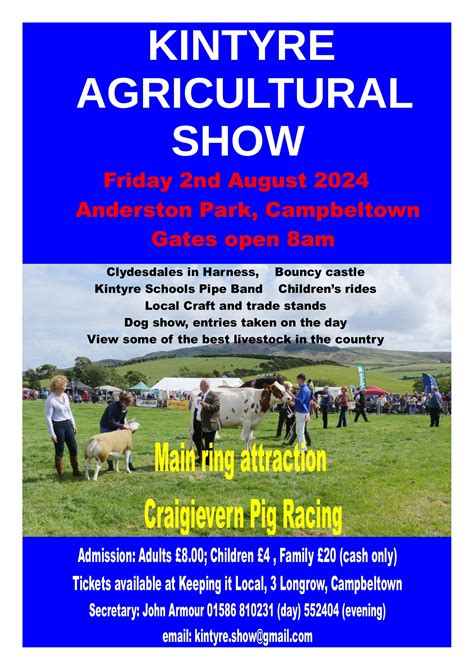 Kintyre Agricultural Show 2024 Campbeltown Keeping It Local Cic