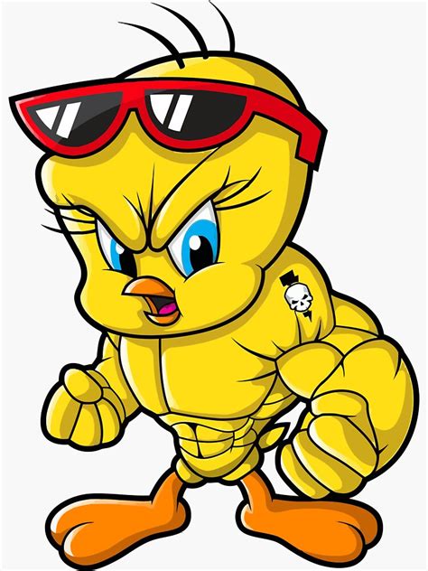 "Tweety bird cartoon" Sticker for Sale by ninebeko | Redbubble