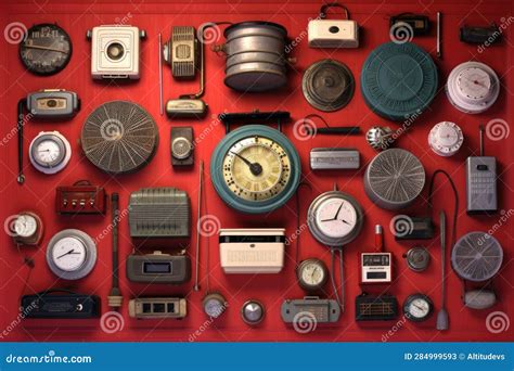 Collection of Different Types of Smoke Alarms Stock Illustration ...