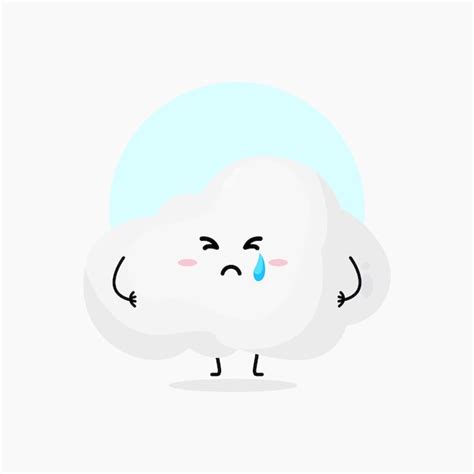 Premium Vector Cute Cloud Character Crying