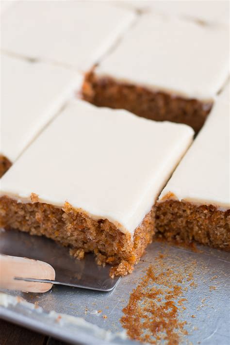 Carrot Sheet Cake Garnish And Glaze