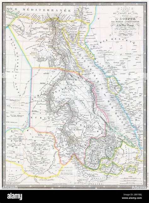 Northeast Africa Map Of The Nile From Its Source In Abyssinia To The