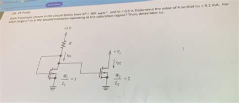 Solved Q4 25 ﻿pointsboth Transistors Shown In The Circuit