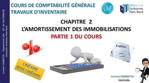 L amortissement des immobilisations Cours de comptabilité Vidéo 2