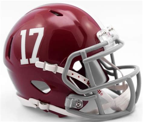 Alabama Crimson Tide 17 College Speed Helmet By Riddell Alabama