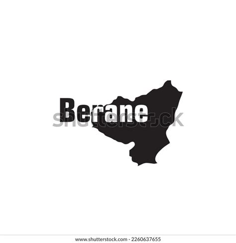 Berane Map Black Lettering Design On Stock Vector (Royalty Free ...