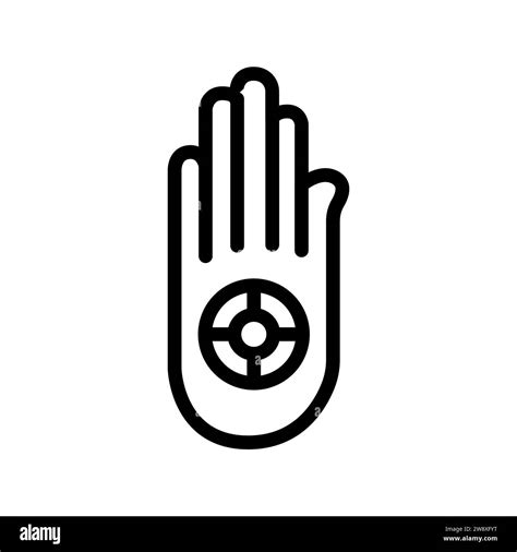 Jainism color concept. Religion isolated element. Digital illustration ...