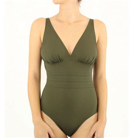 Maillot De Bain Une Pi Ce Sans Armatures Dos Nu Vert Janine Robin