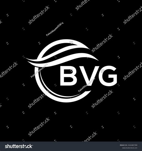 Bvg Letter Logo Design On Black Stock Vector Royalty Free 2161887789