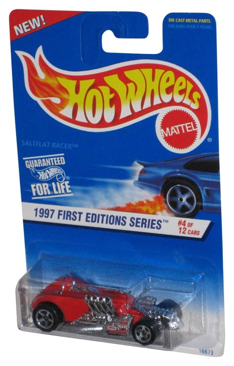 Hot Wheels 1997 First Editions Saltflat Racer 1996 Mattel Red Toy Car