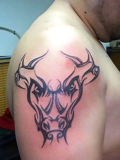 Angry Bull Head Tattoo Idea