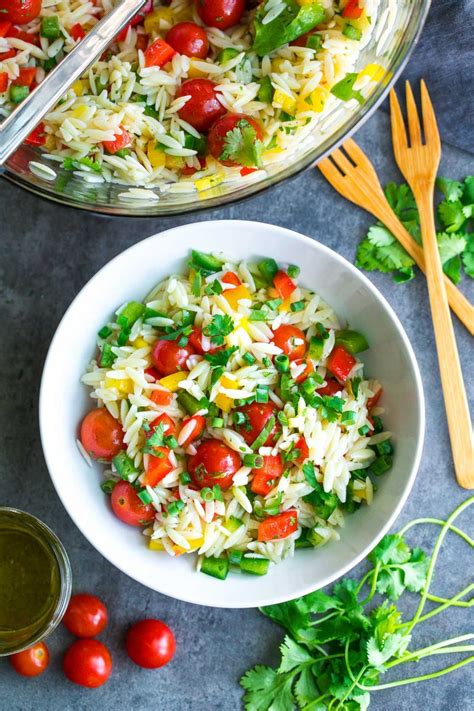 Healthy Orzo Salad Recipe Vegetairan And Make Ahead