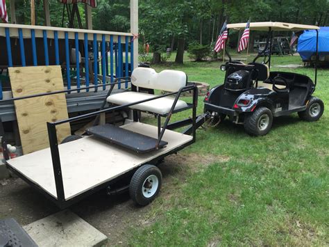 Finally Got The Golf Cart Trailer Done Gas Golf Carts Custom Golf