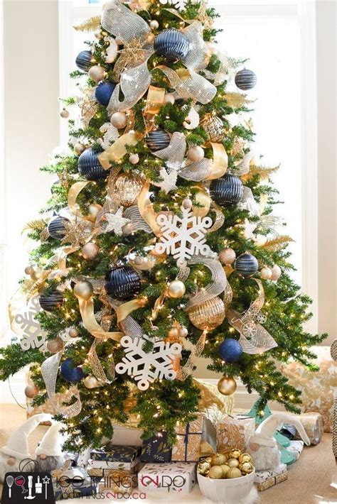 Resultado De Imagen De Arbol De Navidad Azul Y Dorado Blue Christmas