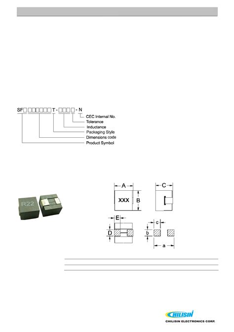 SFE150705 Datasheet PDF Pinout SMD Power Inductors