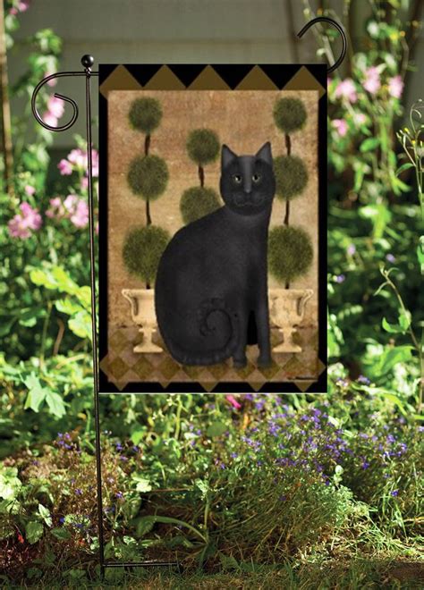 Black Cat Topiary Garden Flag X Double Sided Top Quality