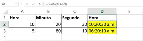 La Función Tiempo Nshora En Excel « Funciones De Excel « Excel Intermedio