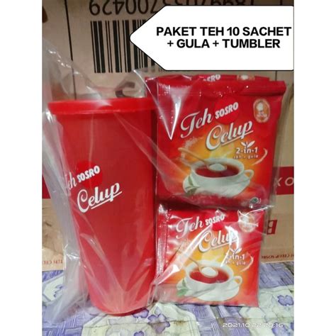 Jual Paket Teh Celup 10 Sachet Plus Gula FreeTumbler Saatnya Bikin