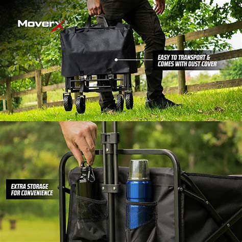 Moverx 70l Festival Trolley Folding Beach Wagon Camping Cart Max 100kg