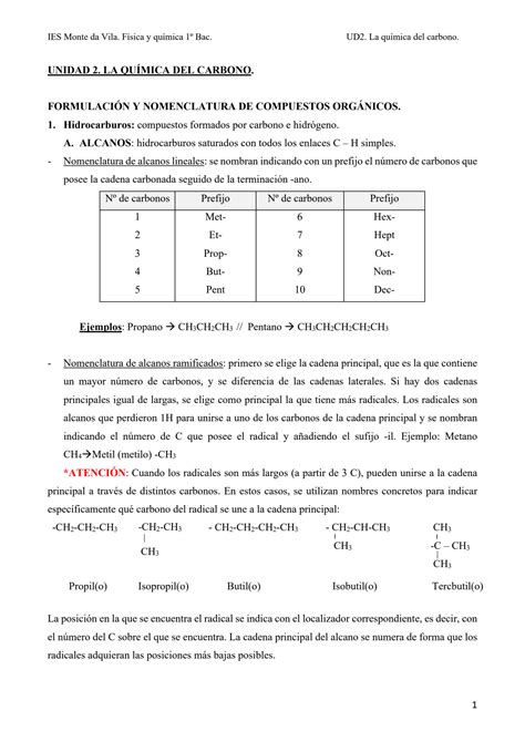 Solution Formulacion Y Nomenclatura Organica Studypool