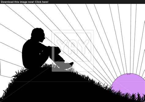 14 Man Sitting Vector Images Man Sitting On Hill Silhouette Sitting