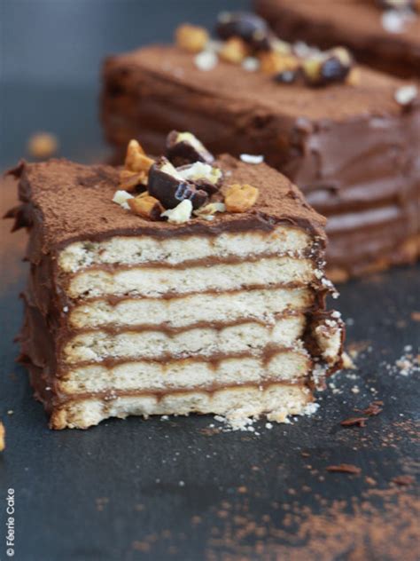 Gâteaux faciles et sans cuisson au petit beurre Féerie cake