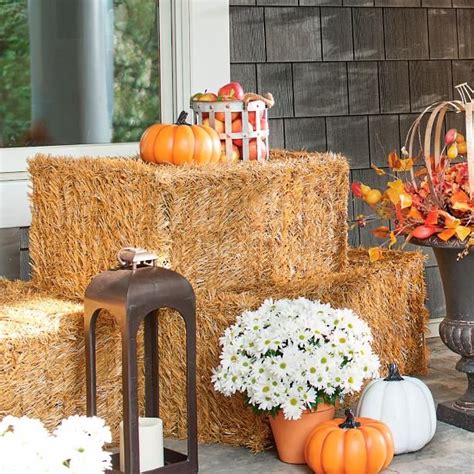 Faux Hay Bale Fall Yard Decor Halloween Outdoor Decorations Fall Decor