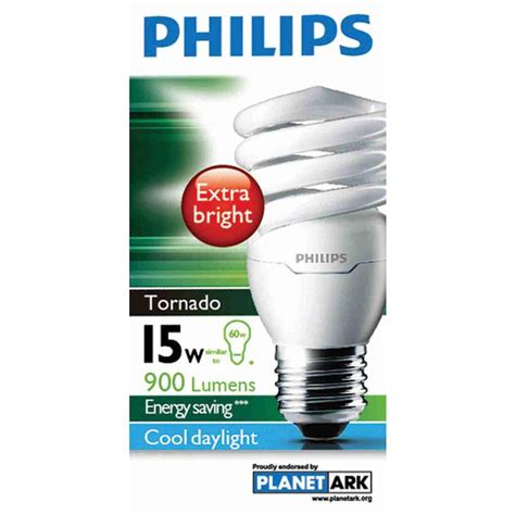 Philips Tornado Globe Cfl 15w Es Cool Daylight Mitre 10