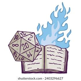 Dice D Playing Dnd Dungeon Dragons Stock Vector Royalty Free