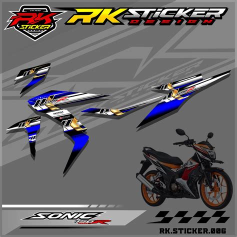 Jual Stiker Motor Sonic Stiker Striping Variasi Motor Sonic R