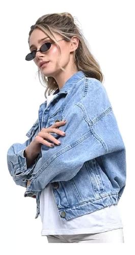 Campera Rígida De Jean Mujer Boyfriend Oversize Vintage Envío gratis