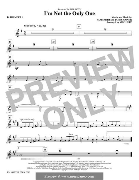 I M Not The Only One By S Smith J Napier Sheet Music On Musicaneo