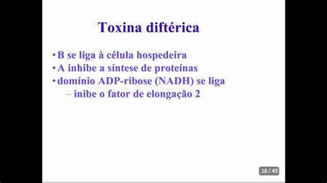 Aprenda Plugado Bacteriologia Aula Slide Toxina Dift Rica