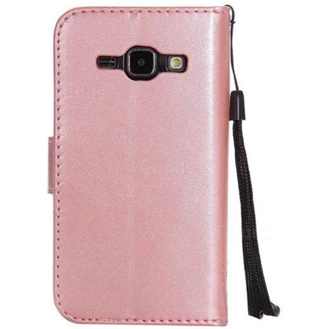 Embossing Butterfly Tree Leather Wallet Case For Samsung Galaxy J