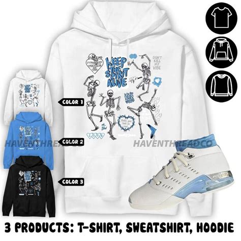 Aj 17 Carolina Blue Univercitii Hoodie Keep The Spirit Alive Shirt In