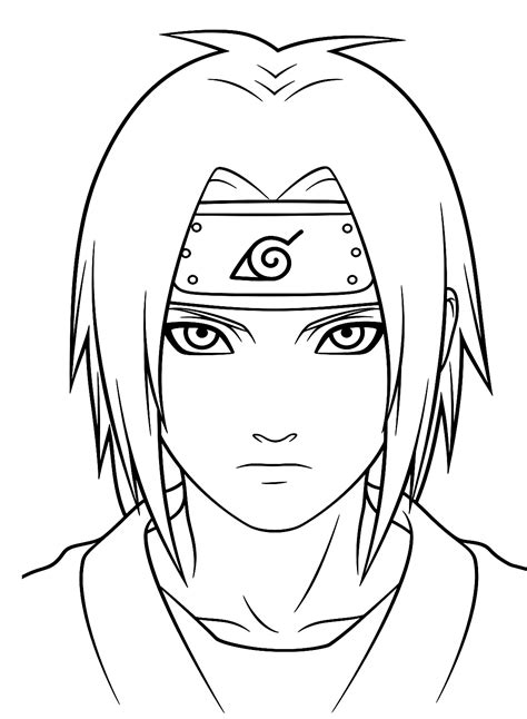 Uchiha Itachi In Naruto Coloring Page Free Printable Coloring Pages